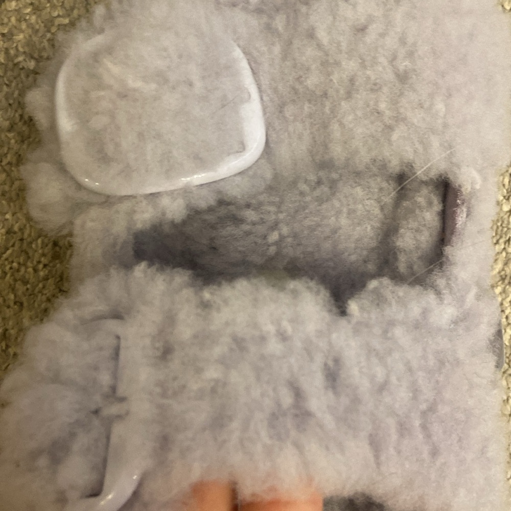 Birkenstock Teddy Sherpa Arizona Sandals Sz 38 Purple Cozy - Picture 6 of 6